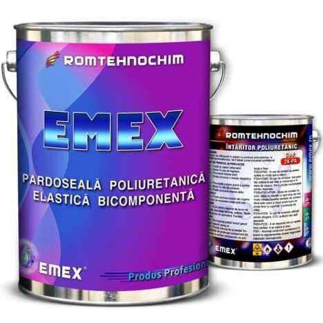 Pachet Pardoseala Poliuretanica Elastica ?Emex? - Negru - Bid. 20 Kg + Intaritor - Bid. 3.60 Kg